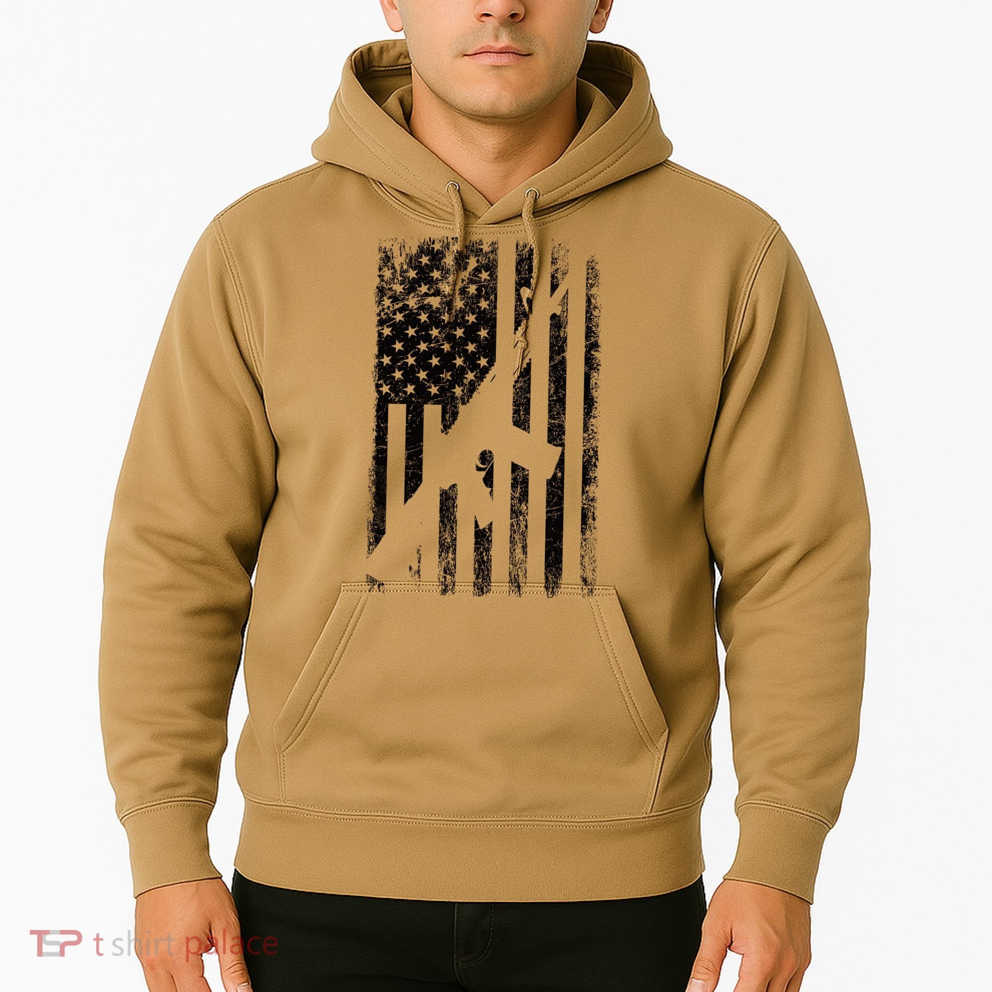 AR15 American Flag Hoodie