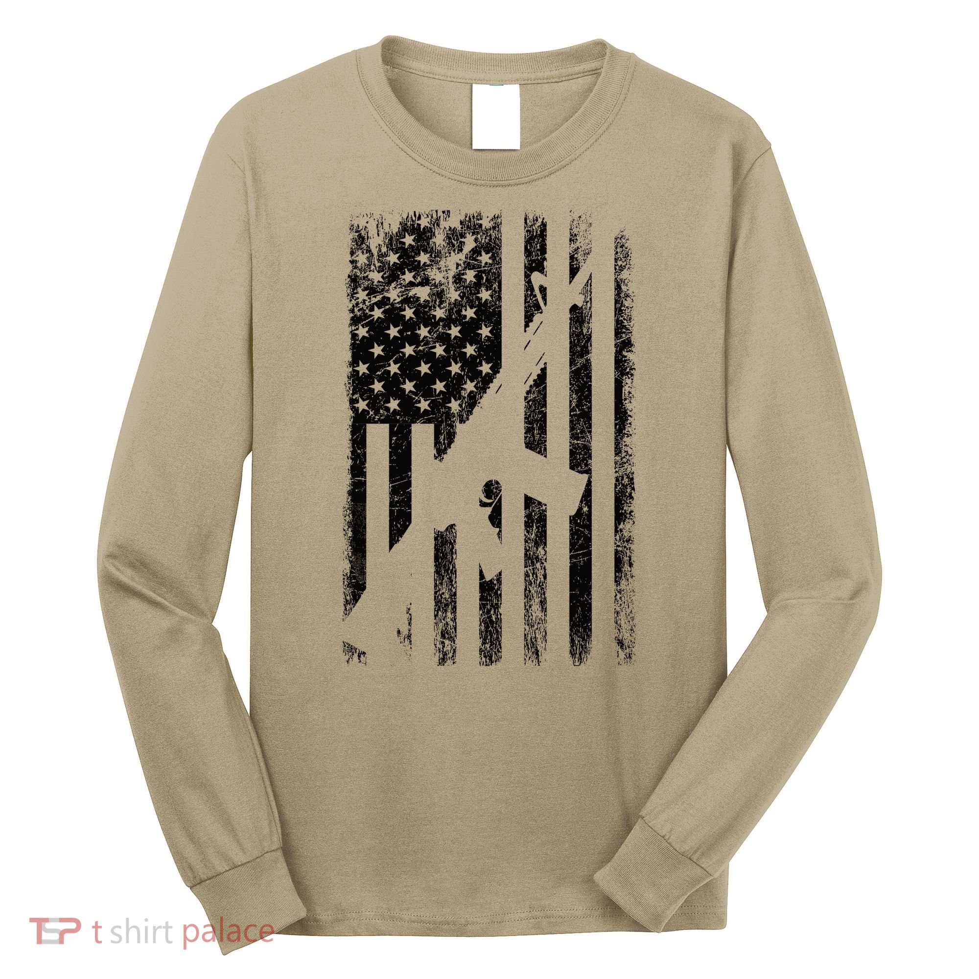 AR15 American Flag Long Sleeve Shirt