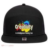 Artist Art For Women Creative Drawing Teacher Creativity 7 Panel Mesh Trucker Snapback Hat thumb 0