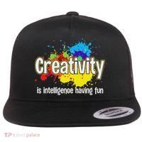 Artist Art For Women Creative Drawing Teacher Creativity Flat Bill Trucker Hat thumb 0