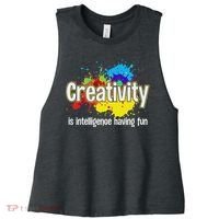 Artist Art For Women Creative Drawing Teacher Creativity Women's Racerback Cropped Tank thumb 0
