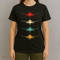 Aviation Airplane Flying Airline Funny Vintage Pilot T-Shirt thumb 4