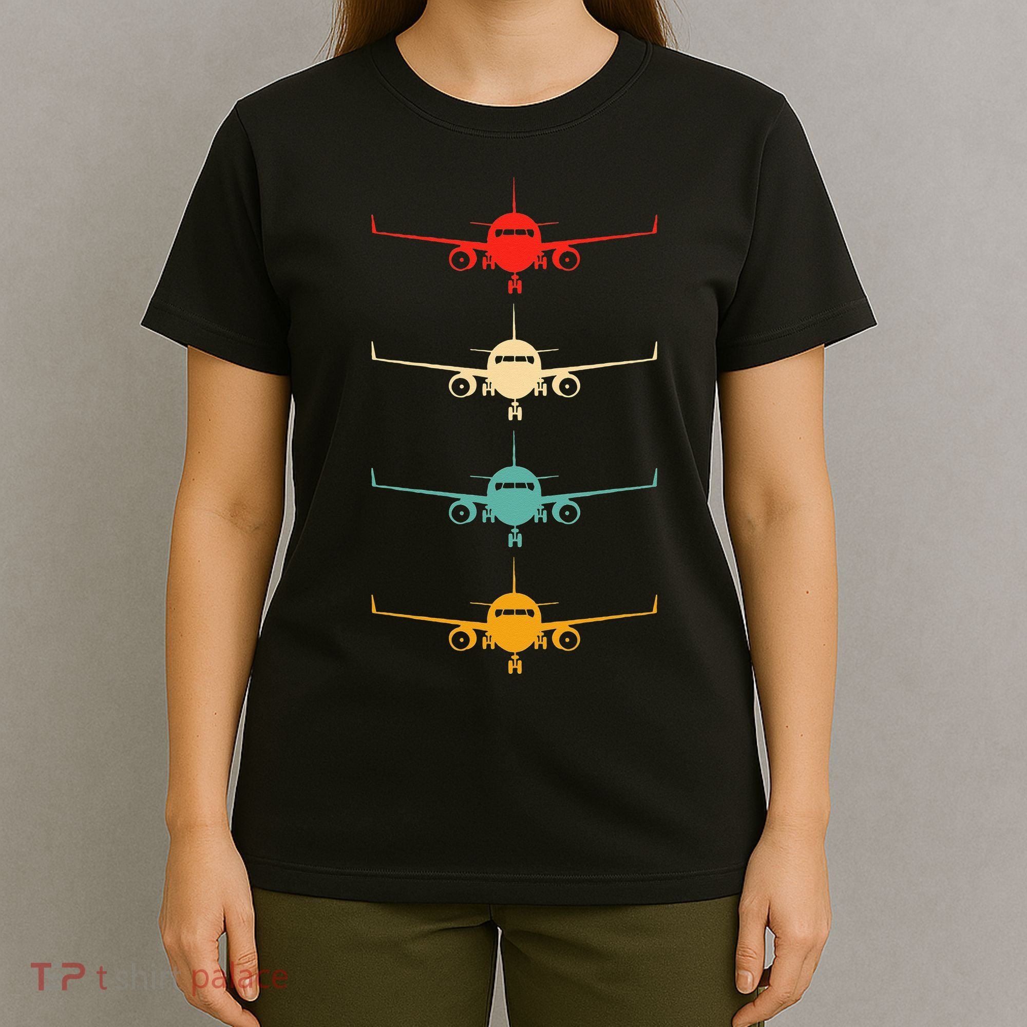 Aviation Airplane Flying Airline Funny Vintage Pilot T-Shirt