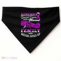 Alzheimers Awareness Family Support Alzheimer Warrior USA-Made Doggie Bandana thumb 0