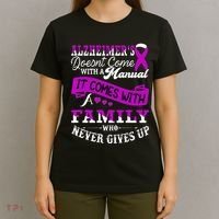 Alzheimers Awareness Family Support Alzheimer Warrior T-Shirt thumb 4