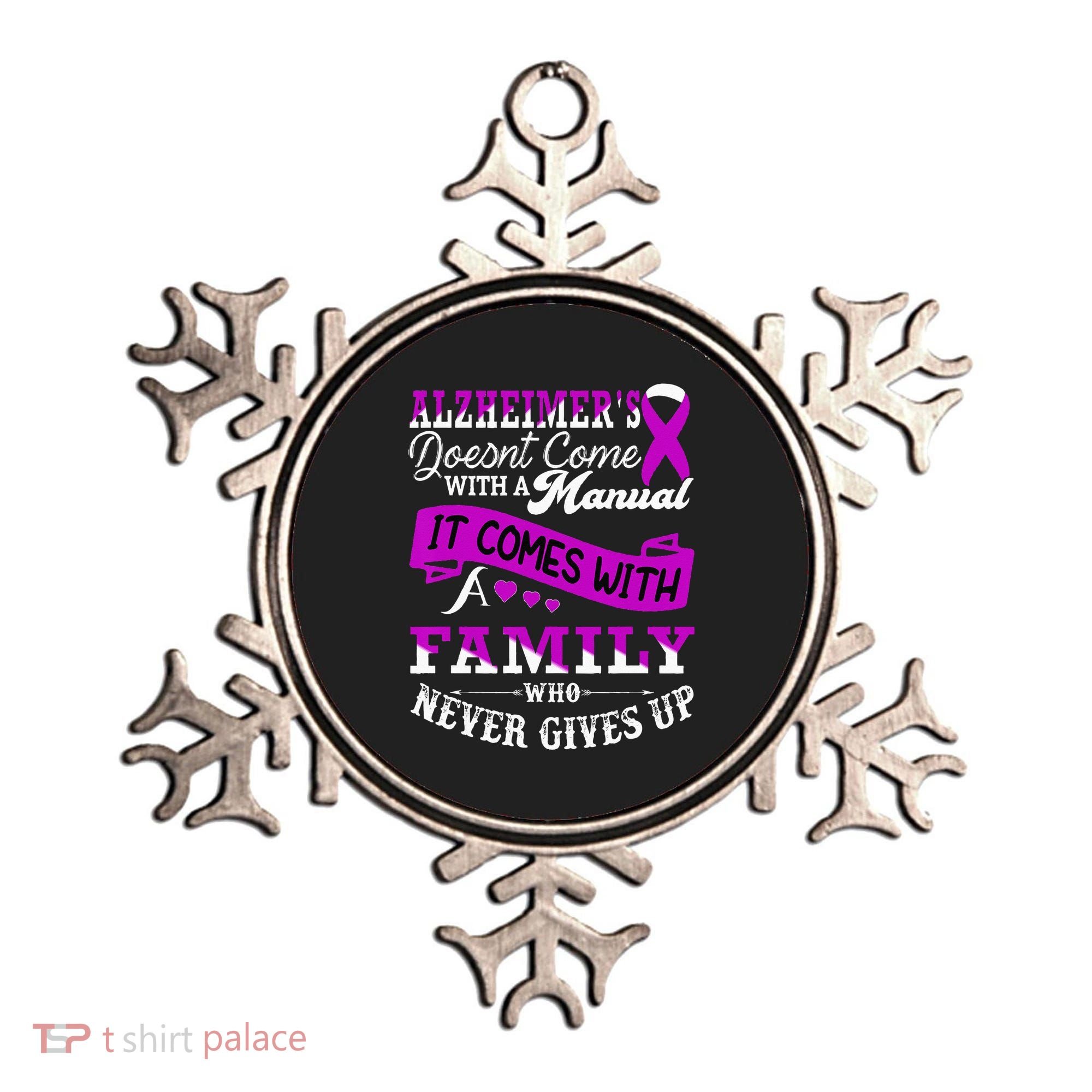 Alzheimers Awareness Family Support Alzheimer Warrior Ornament