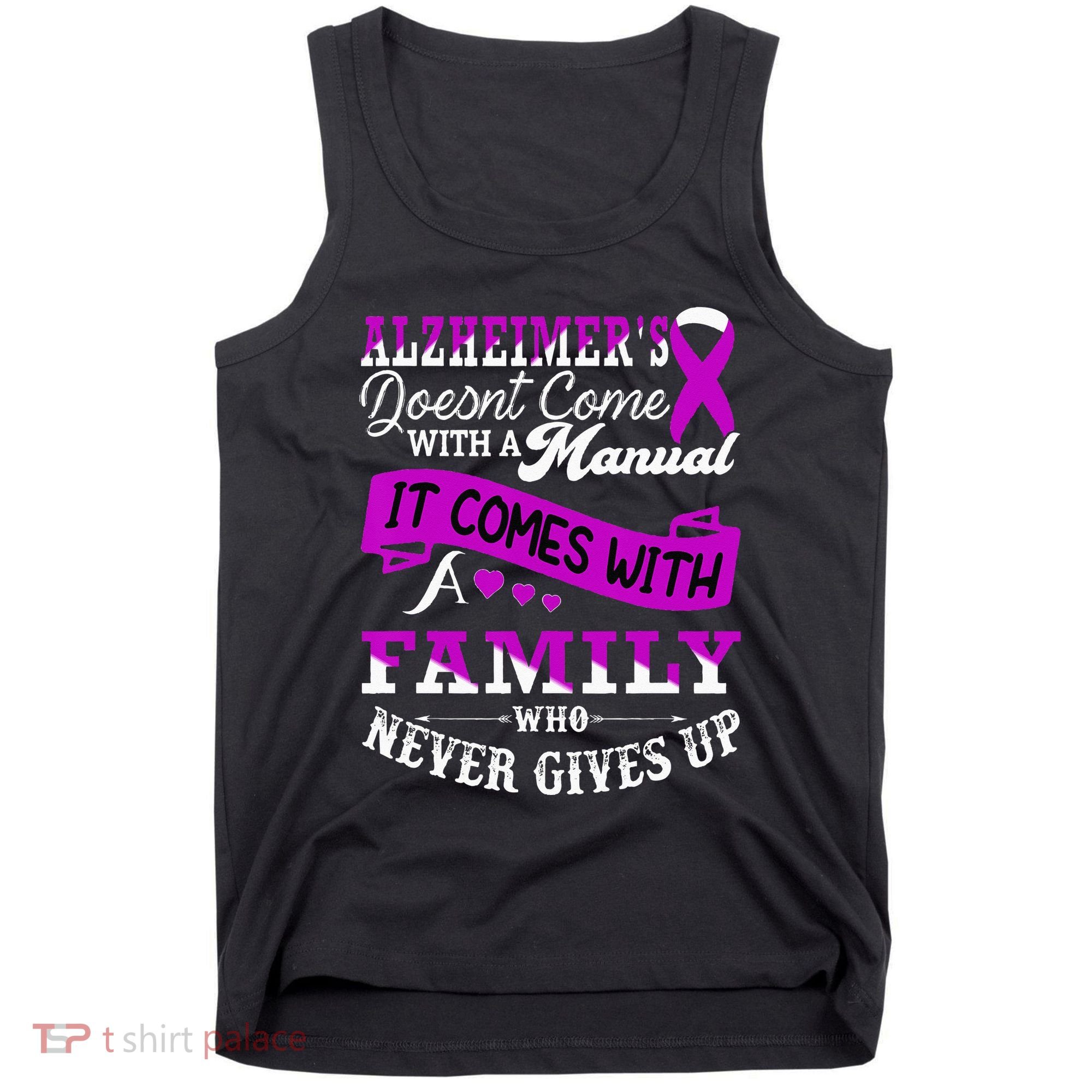 Alzheimers Awareness Family Support Alzheimer Warrior Tank Top