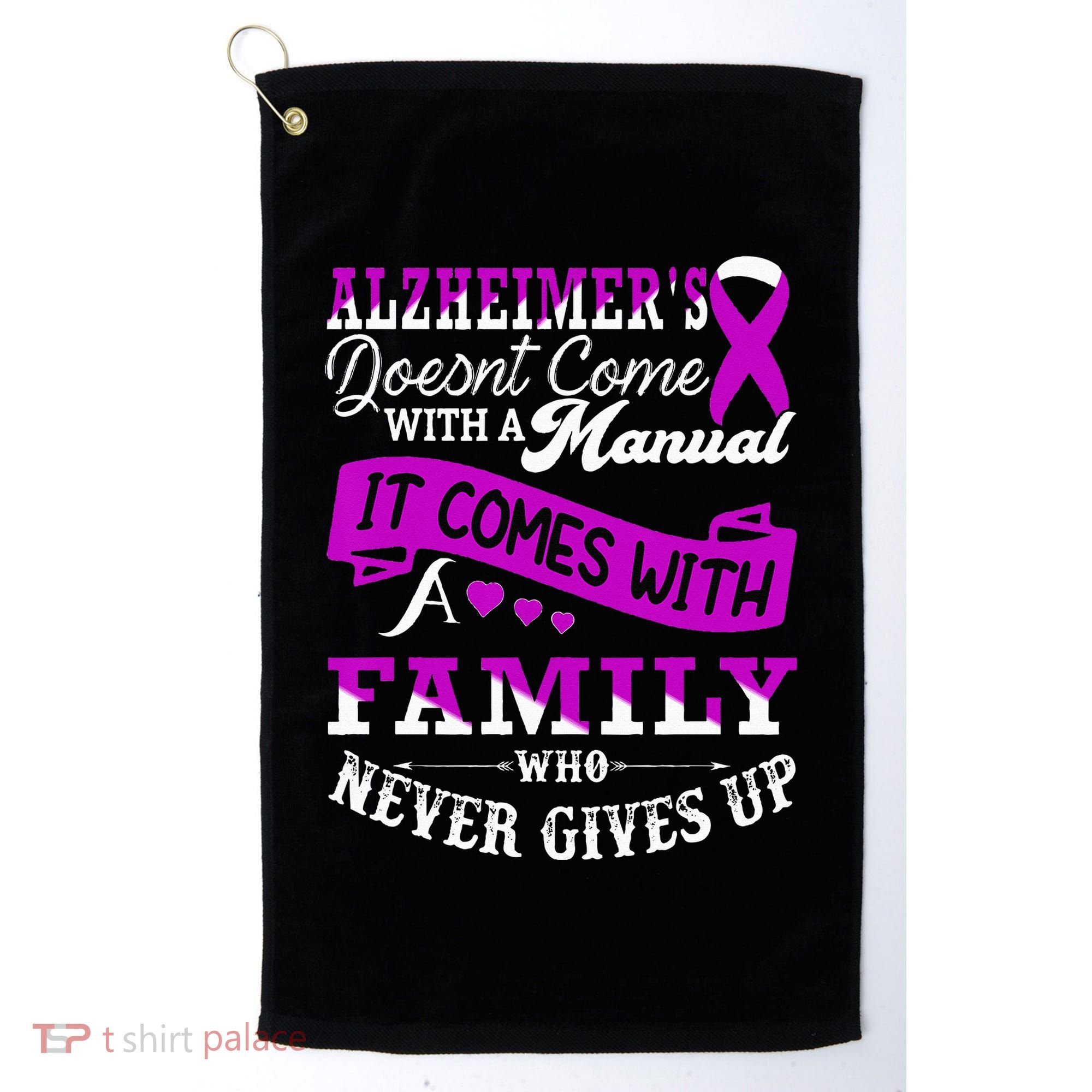 Alzheimers Awareness Family Support Alzheimer Warrior Golf Towel
