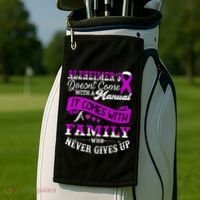 Alzheimers Awareness Family Support Alzheimer Warrior Golf Towel thumb 2