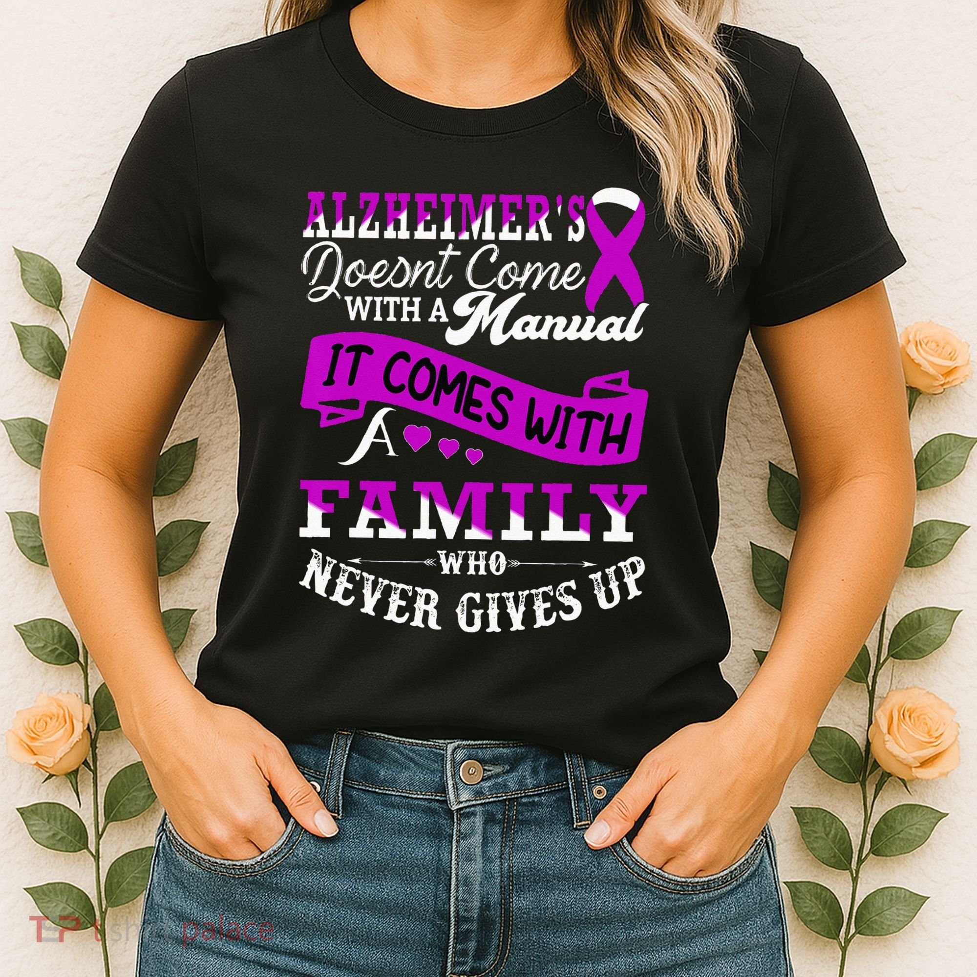 Alzheimers Awareness Family Support Alzheimer Warrior Women's T-Shirt