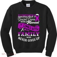 Alzheimers Awareness Family Support Alzheimer Warrior Kids Sweatshirt thumb 0
