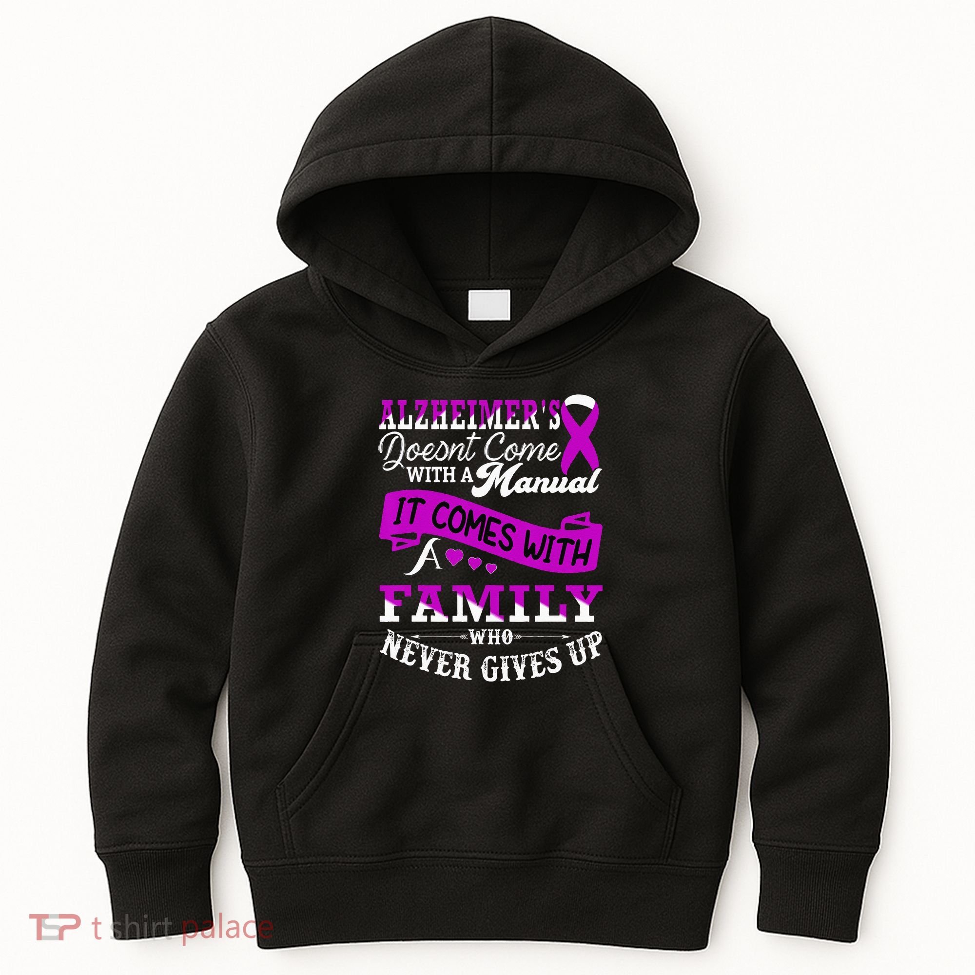 Alzheimers Awareness Family Support Alzheimer Warrior Kids Hoodie