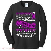 Alzheimers Awareness Family Support Alzheimer Warrior Kids Long Sleeve Shirt thumb 0