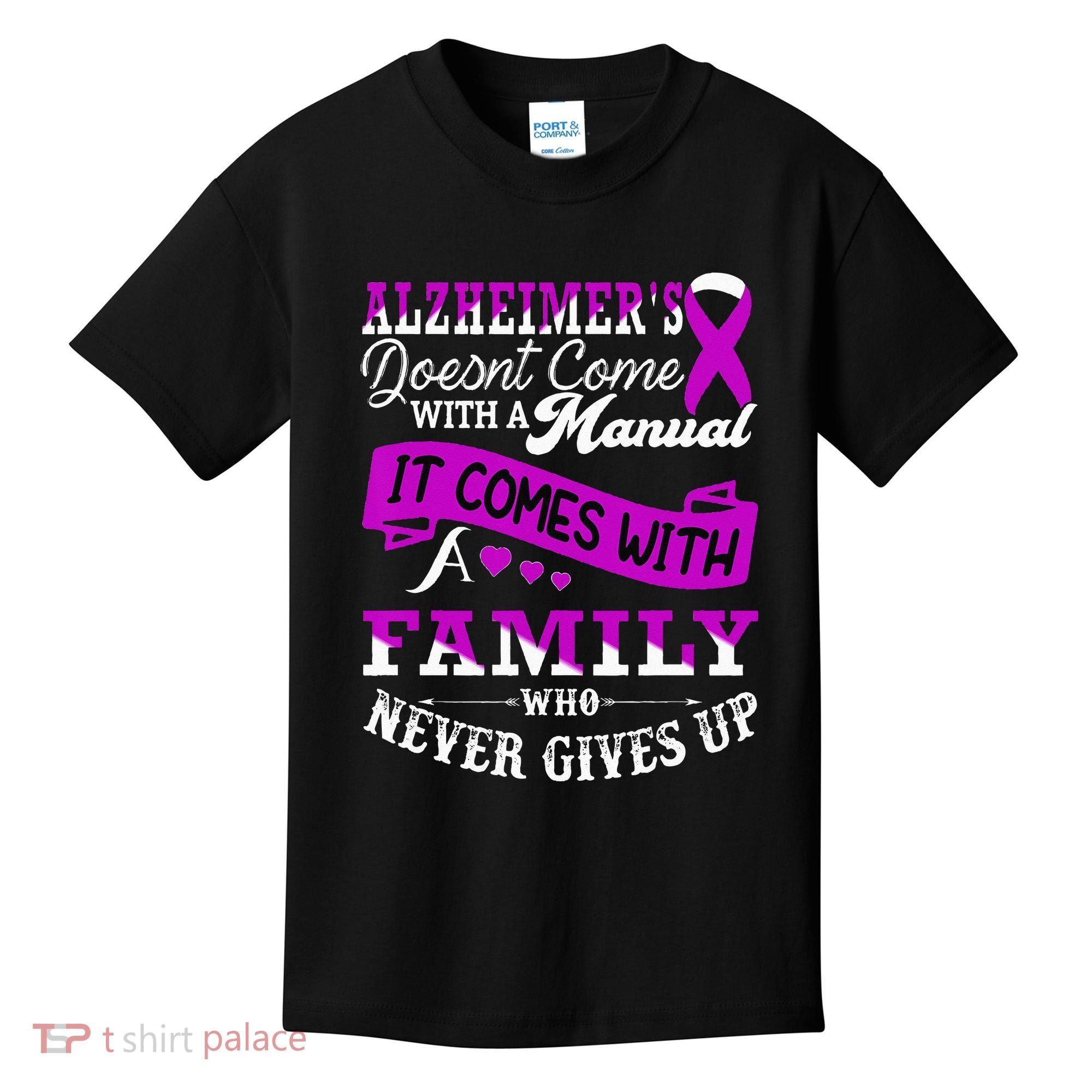 Alzheimers Awareness Family Support Alzheimer Warrior Kids T-Shirt