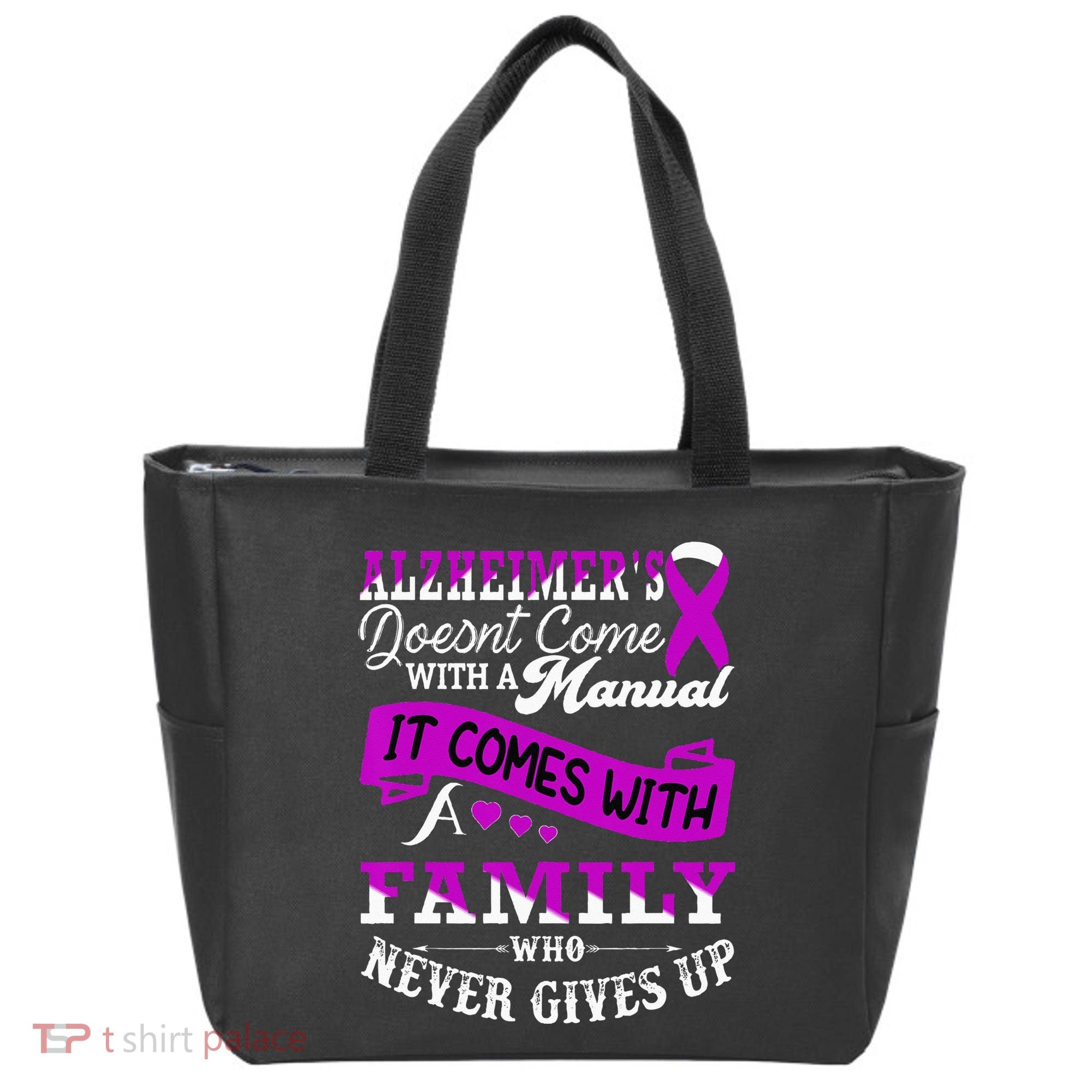 Alzheimers Awareness Family Support Alzheimer Warrior Tote Bag