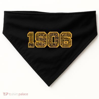 Alpha African Fraternity Hand Sign 1906 Words USA-Made Doggie Bandana