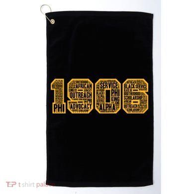 Alpha African Fraternity Hand Sign 1906 Words Golf Towel