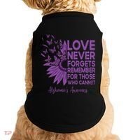 AlzheimerS Awareness Fighters Love Never Forgets Gift Doggie Tank thumb 0