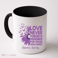AlzheimerS Awareness Fighters Love Never Forgets Gift Coffee Mug thumb 0
