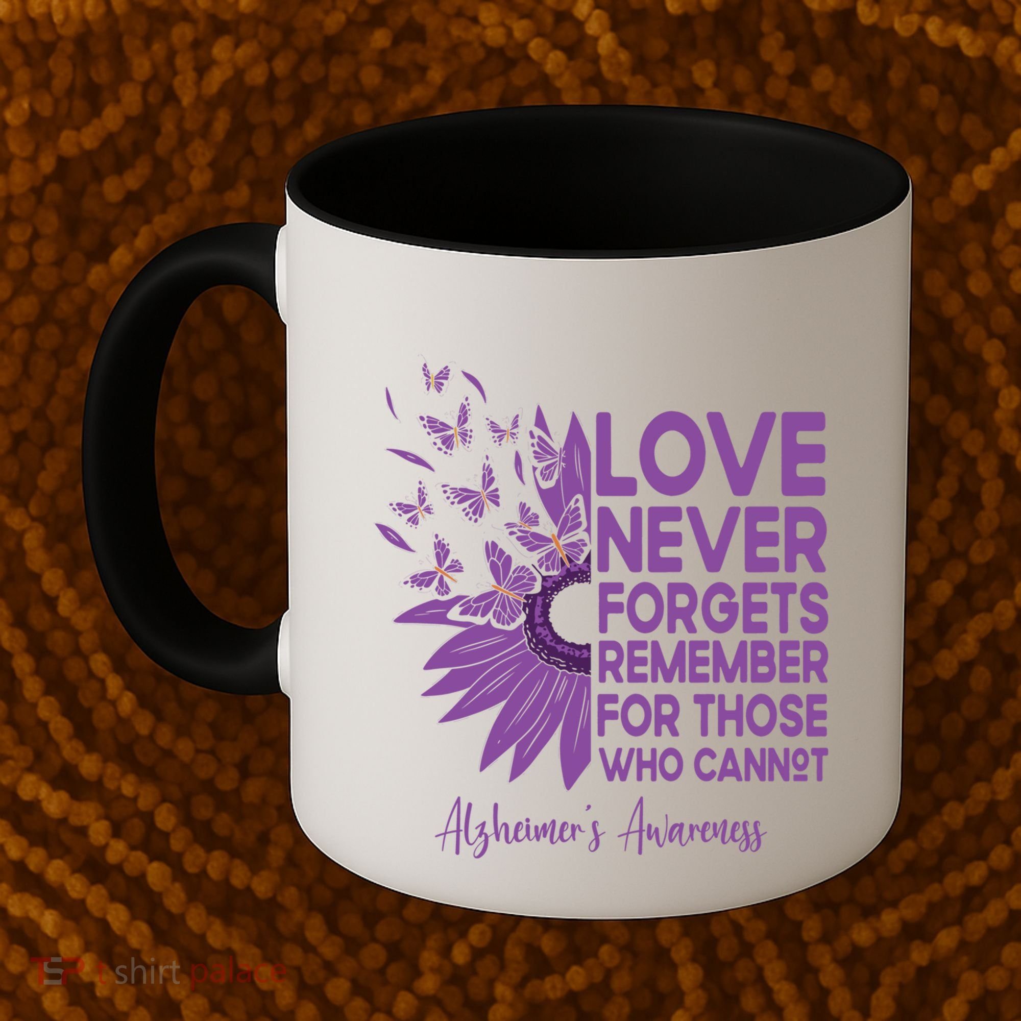 AlzheimerS Awareness Fighters Love Never Forgets Gift Coffee Mug