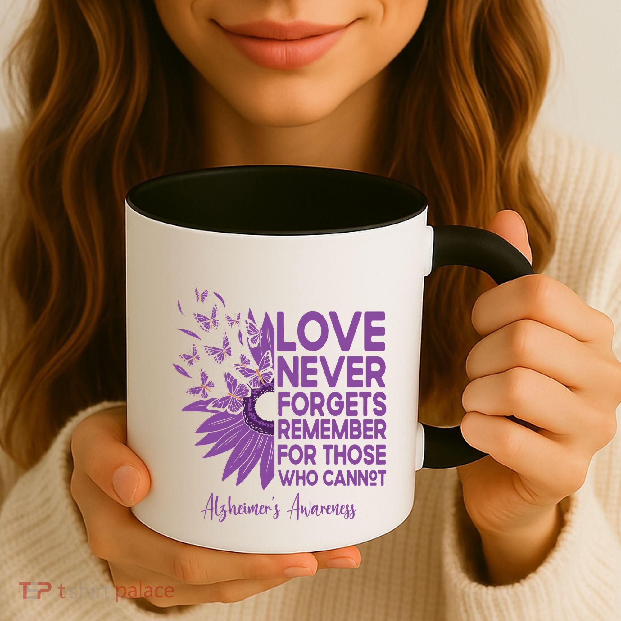 AlzheimerS Awareness Fighters Love Never Forgets Gift Coffee Mug