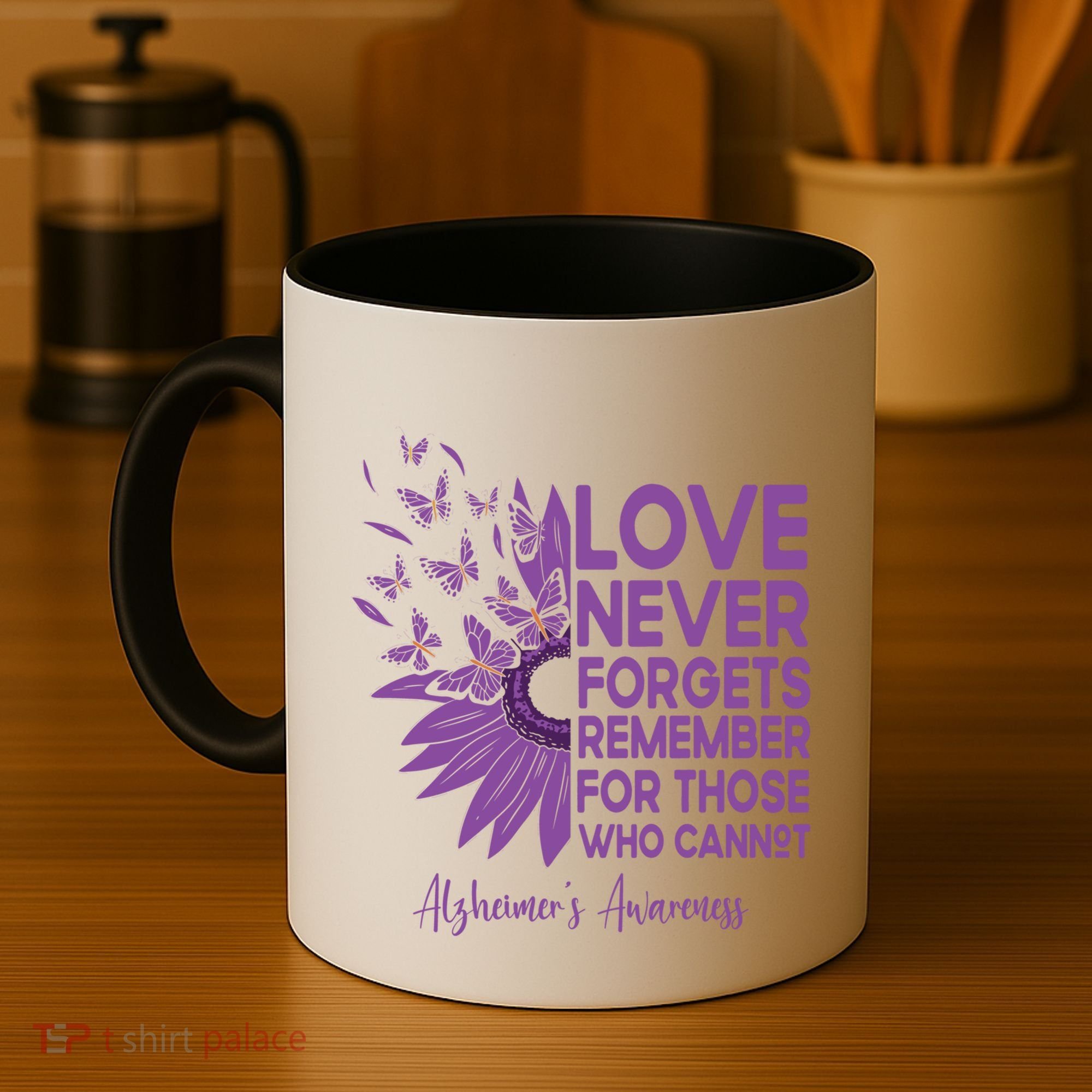 AlzheimerS Awareness Fighters Love Never Forgets Gift Coffee Mug