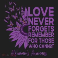 AlzheimerS Awareness Fighters Love Never Forgets Gift Beanie thumb 2
