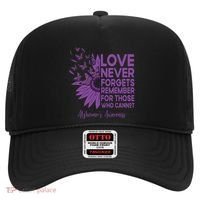 AlzheimerS Awareness Fighters Love Never Forgets Gift Hat thumb 0