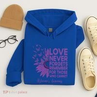 AlzheimerS Awareness Fighters Love Never Forgets Gift Hoodie thumb 4
