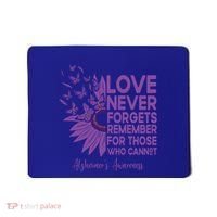 AlzheimerS Awareness Fighters Love Never Forgets Gift Mousepad thumb 0
