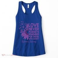 AlzheimerS Awareness Fighters Love Never Forgets Gift Women's Tank Top thumb 0