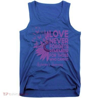 AlzheimerS Awareness Fighters Love Never Forgets Gift Tank Top