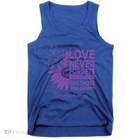 AlzheimerS Awareness Fighters Love Never Forgets Gift Tank Top thumb 0