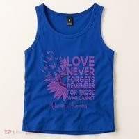 AlzheimerS Awareness Fighters Love Never Forgets Gift Tank Top thumb 2