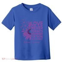 AlzheimerS Awareness Fighters Love Never Forgets Gift Toddler T-Shirt thumb 0