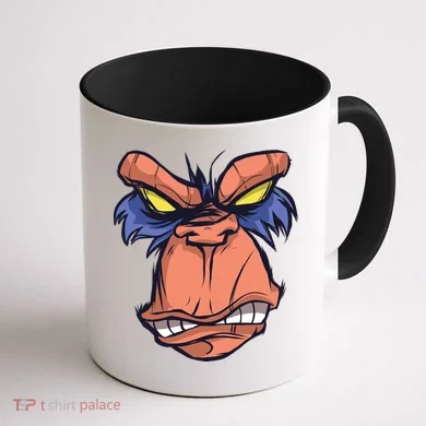 Angry Ape Face Coffee Mug back