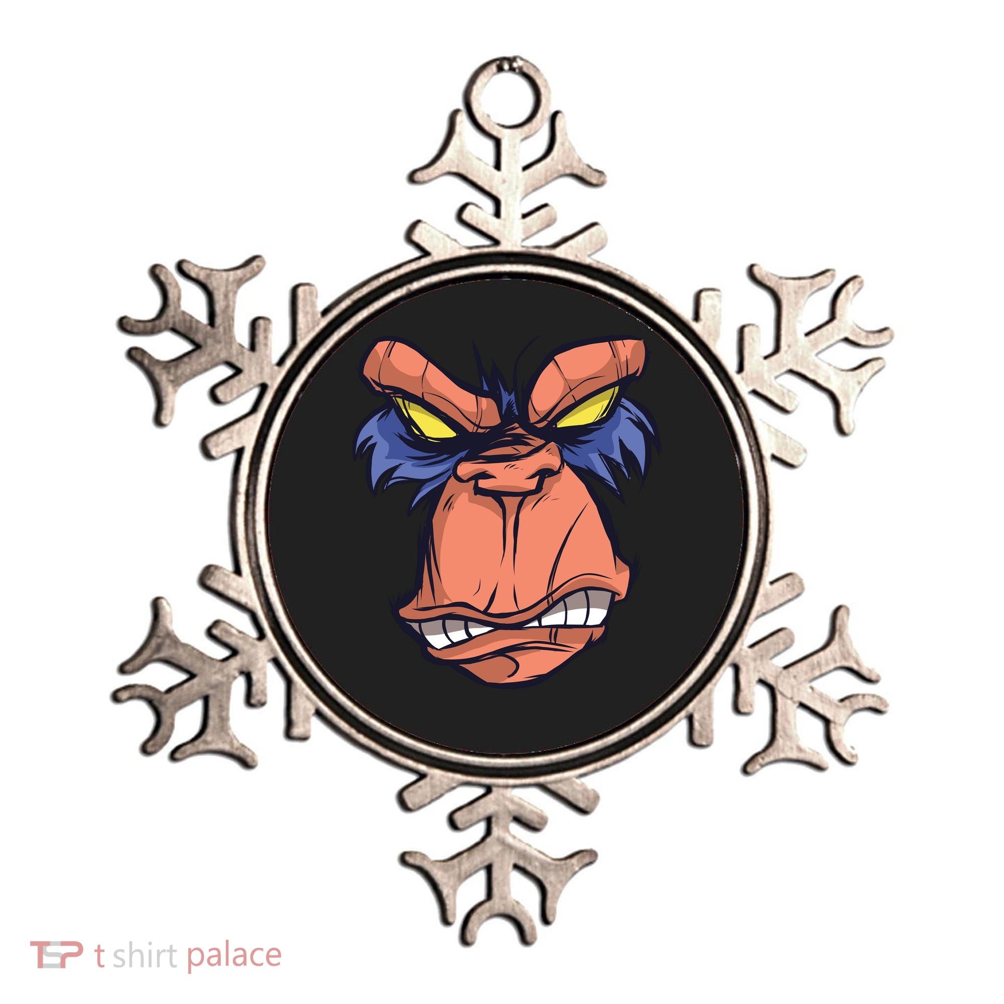 Angry Ape Face Ornament