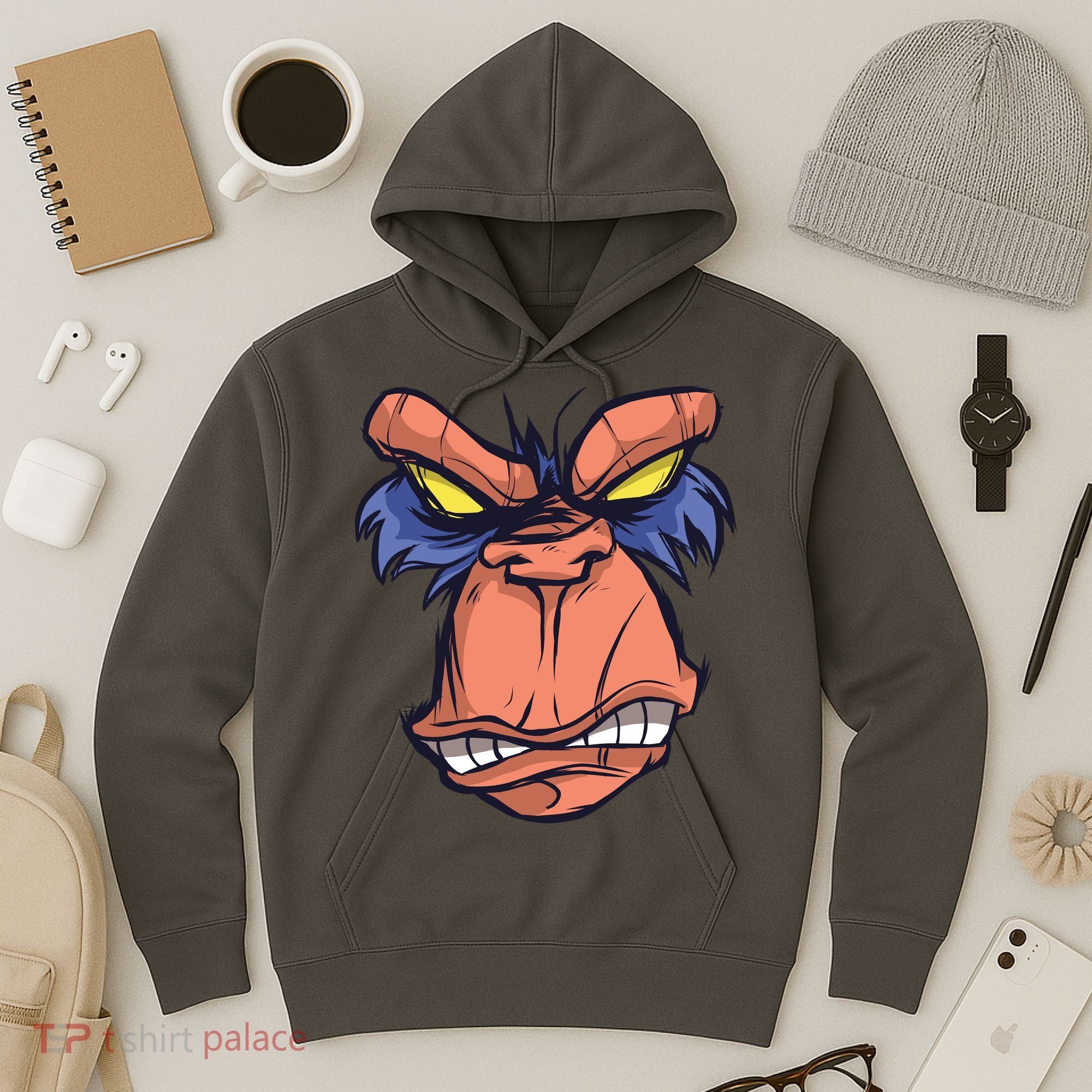 Angry Ape Face Hoodie
