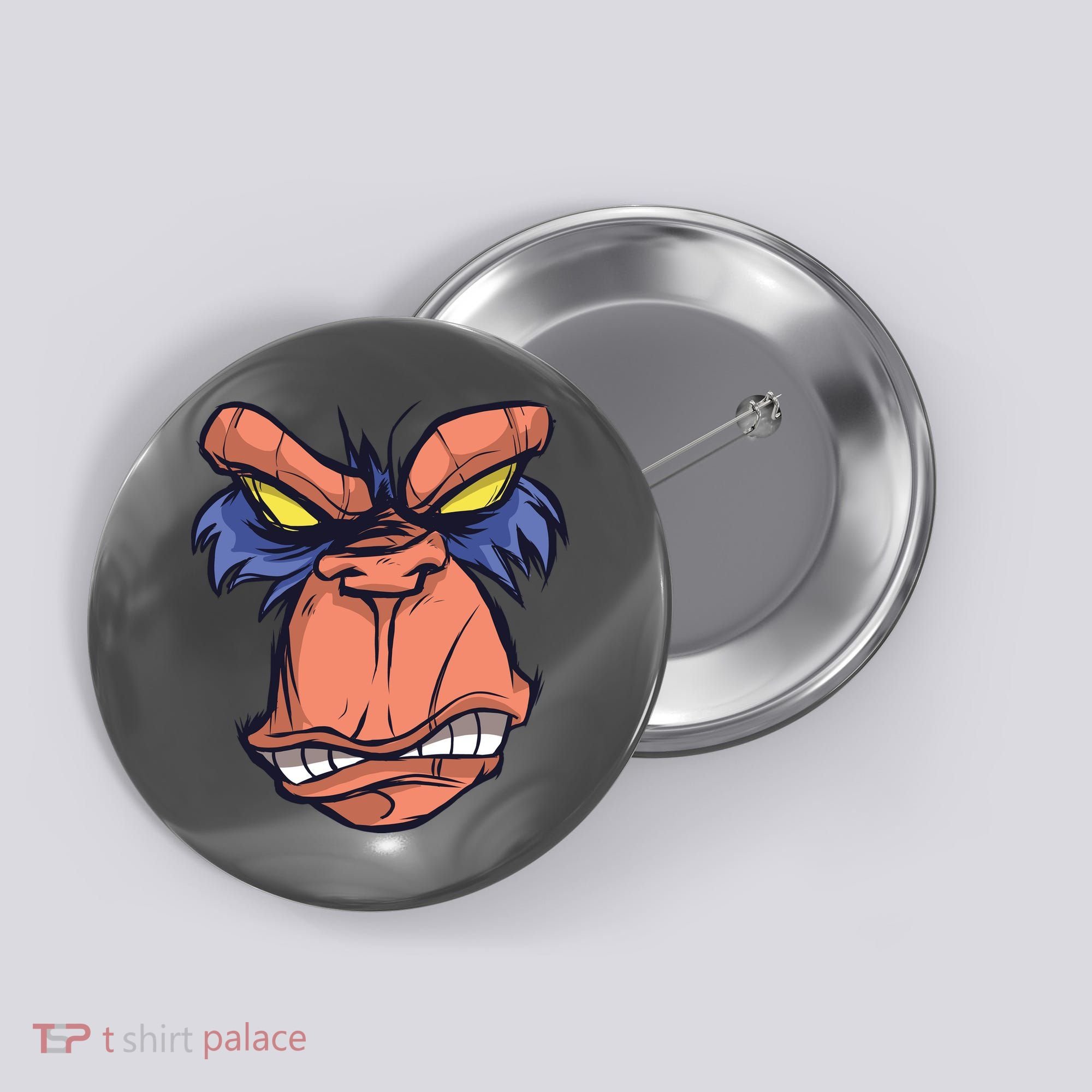 Angry Ape Face Button
