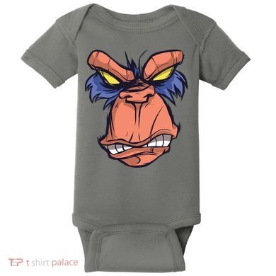 Angry Ape Face Baby Bodysuit