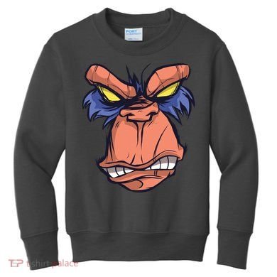 Angry Ape Face Kids Sweatshirt
