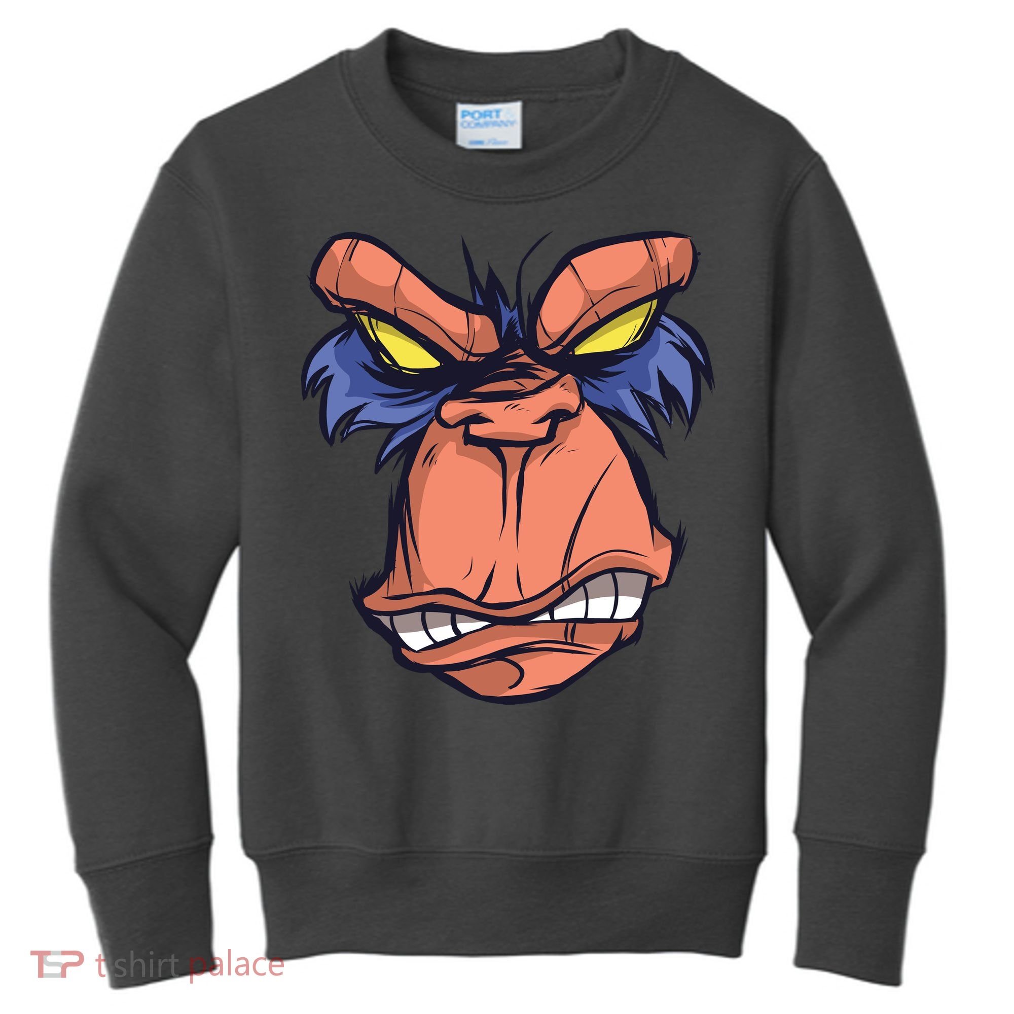 Angry Ape Face Kids Sweatshirt