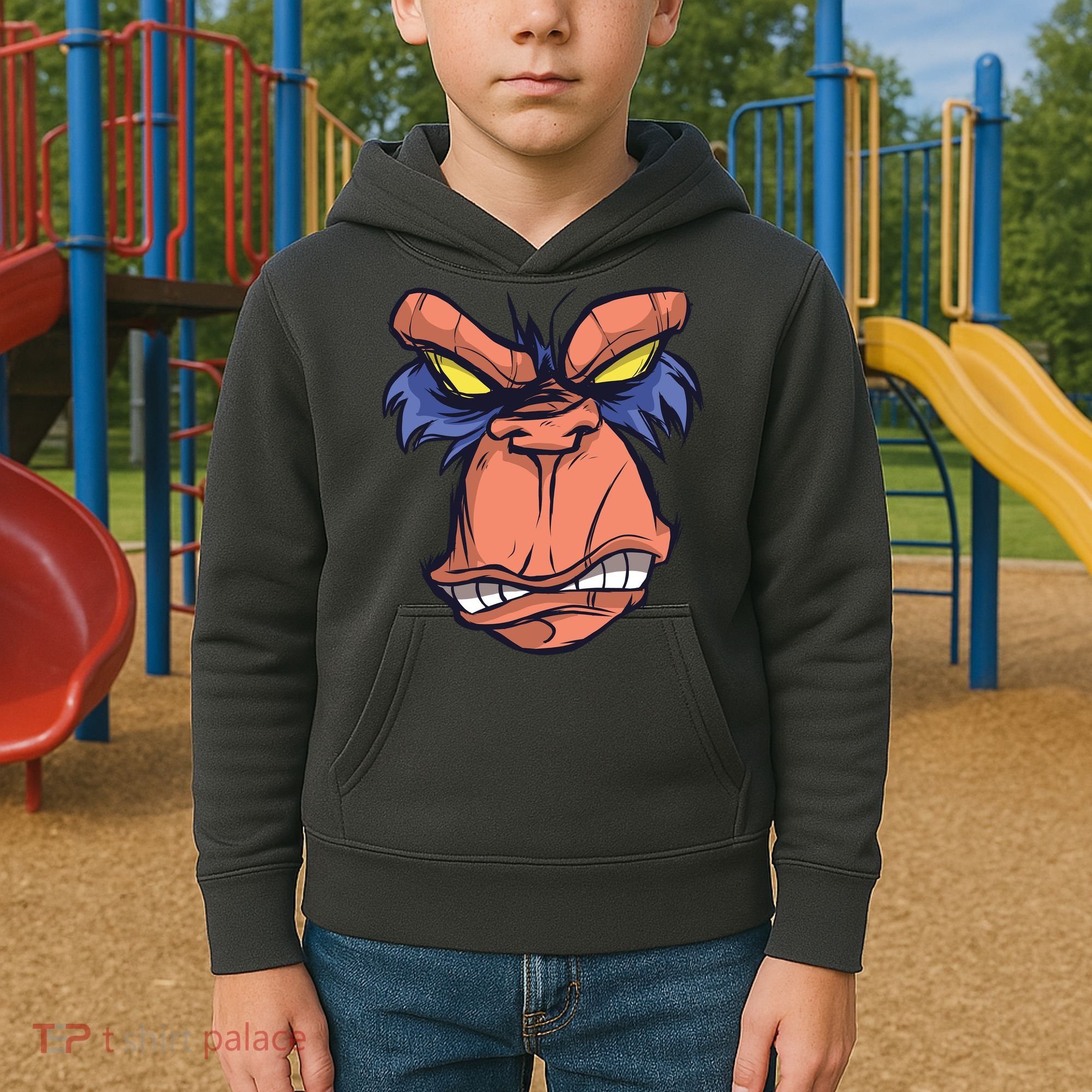 Angry Ape Face Kids Hoodie
