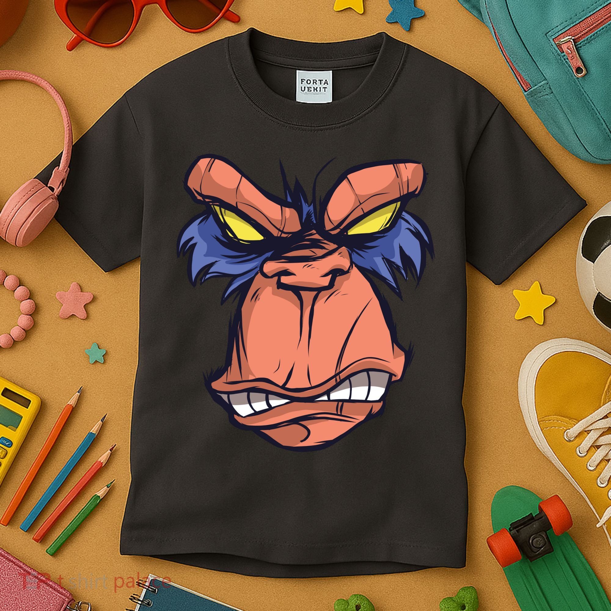 Angry Ape Face Kids T-Shirt