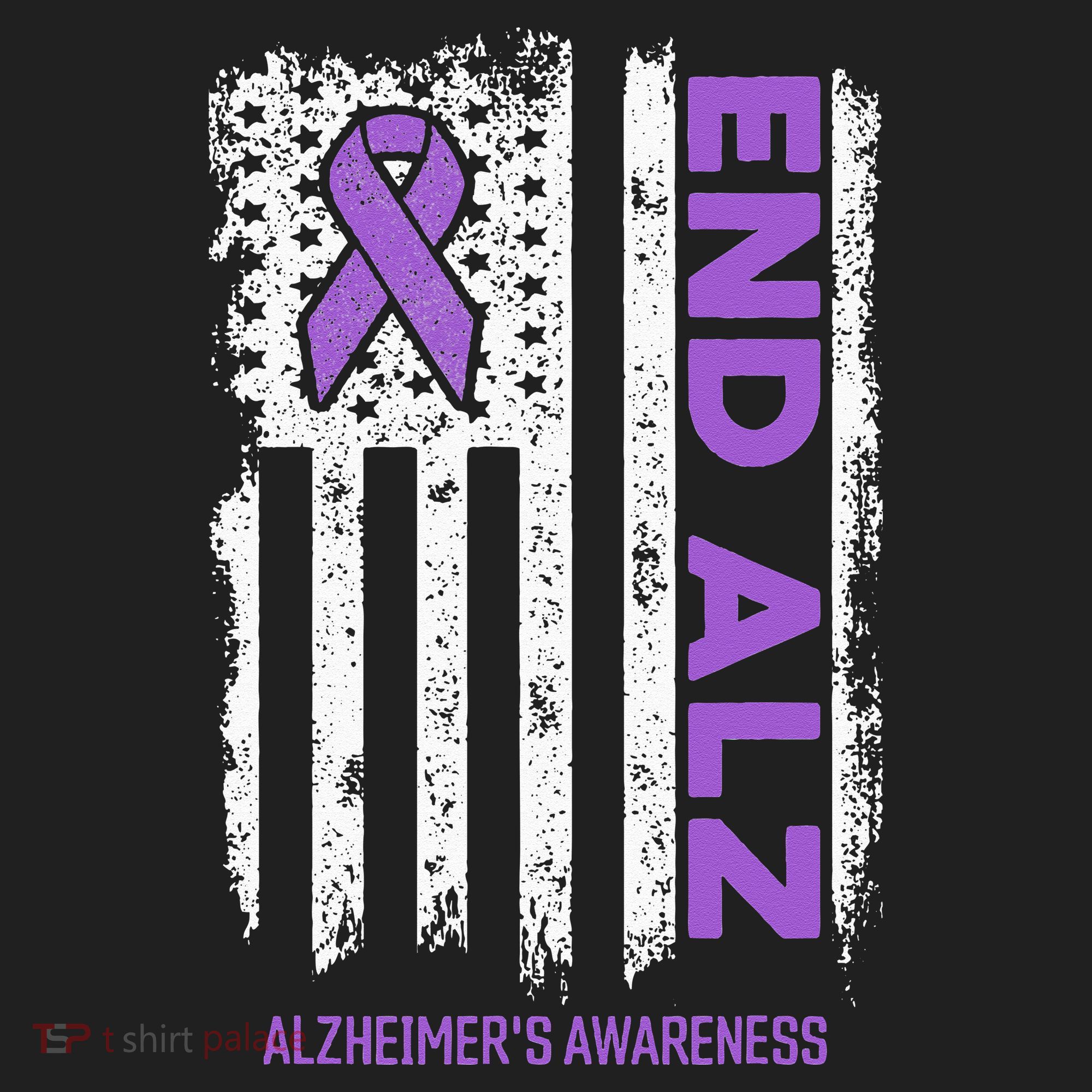 Alzheimers American Flag End Alz Alzheimers Awareness Hat