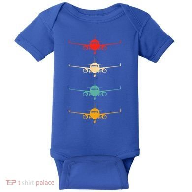 Aviation Airplane Flying Airline Funny Vintage Pilot Baby Bodysuit