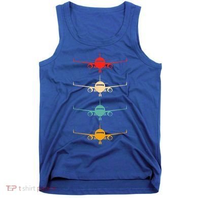 Aviation Airplane Flying Airline Funny Vintage Pilot Tank Top