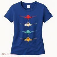 Aviation Airplane Flying Airline Funny Vintage Pilot Women's T-Shirt thumb 0
