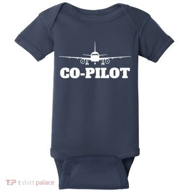 Aviation Airplane Flying Airline CoPilot Pilot Gift Baby Bodysuit