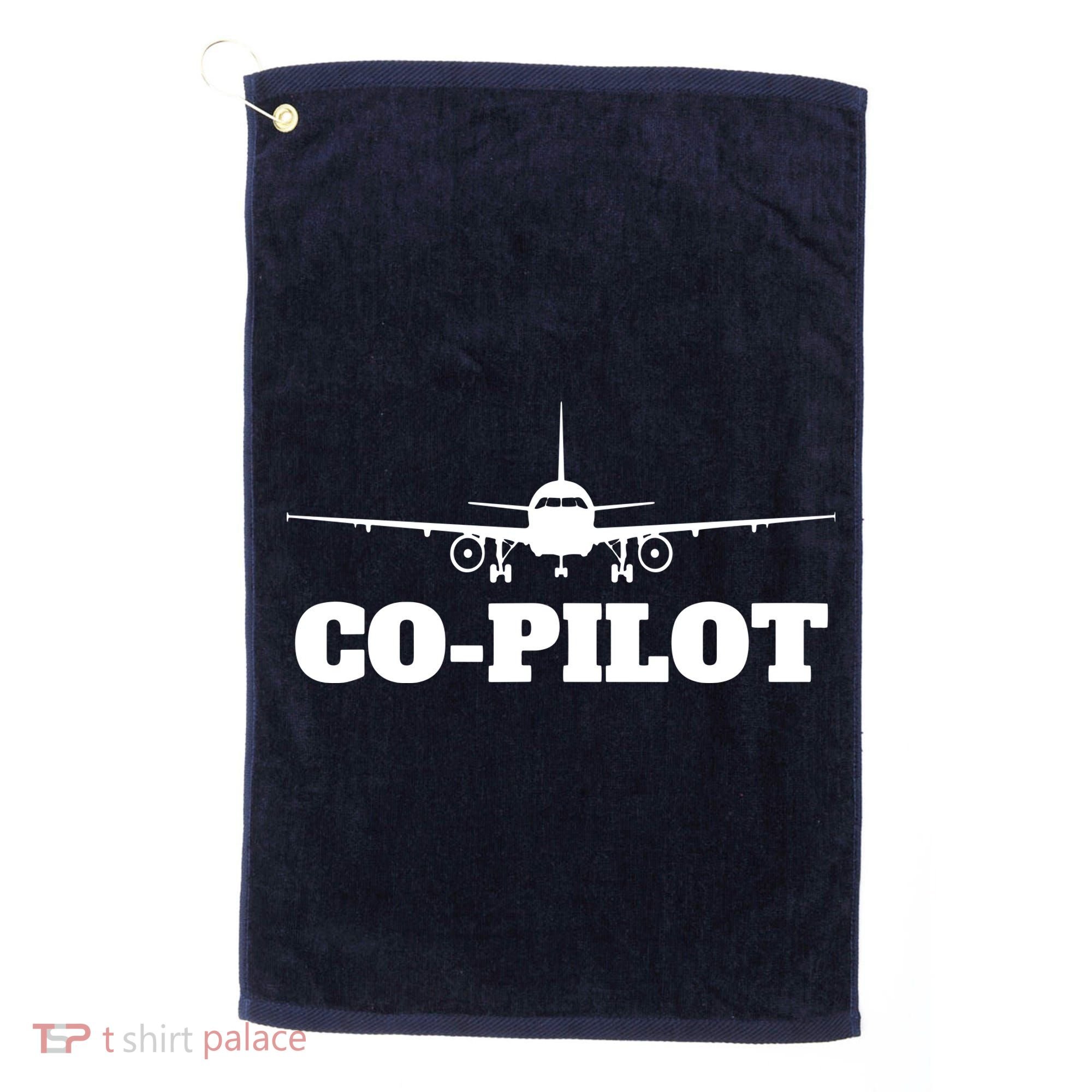 Aviation Airplane Flying Airline CoPilot Pilot Gift Golf Towel